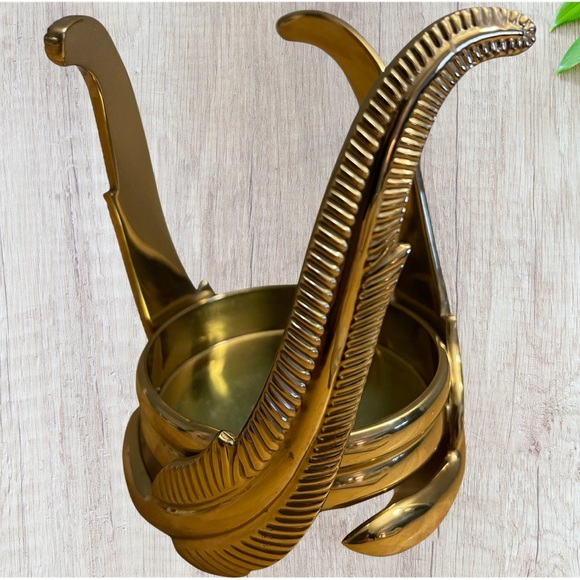 Partylite Brass Feather Candle Holder - Picture 3 of 6